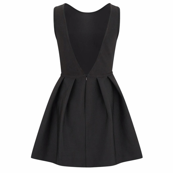 Samsoe & Samsoe | Berry Open Back Skater Dress in Black - Picture 3 of 12